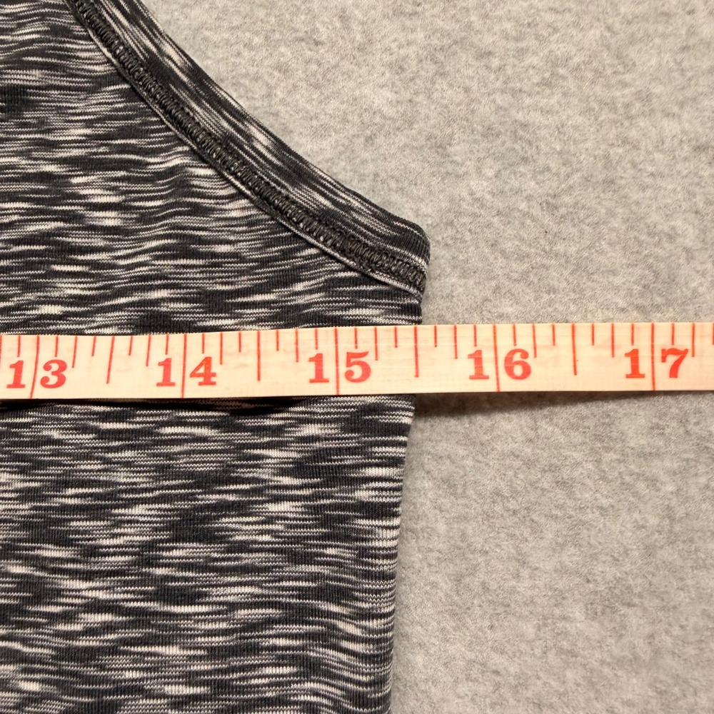 Lululemon Goal Up High Neck Space Dye Racerback Tank Top Split Back Black White - Picture 6 of 9